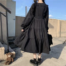 ゴシックスタイル 黒ミディドレス
