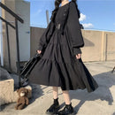 ゴシックスタイル 黒ミディドレス